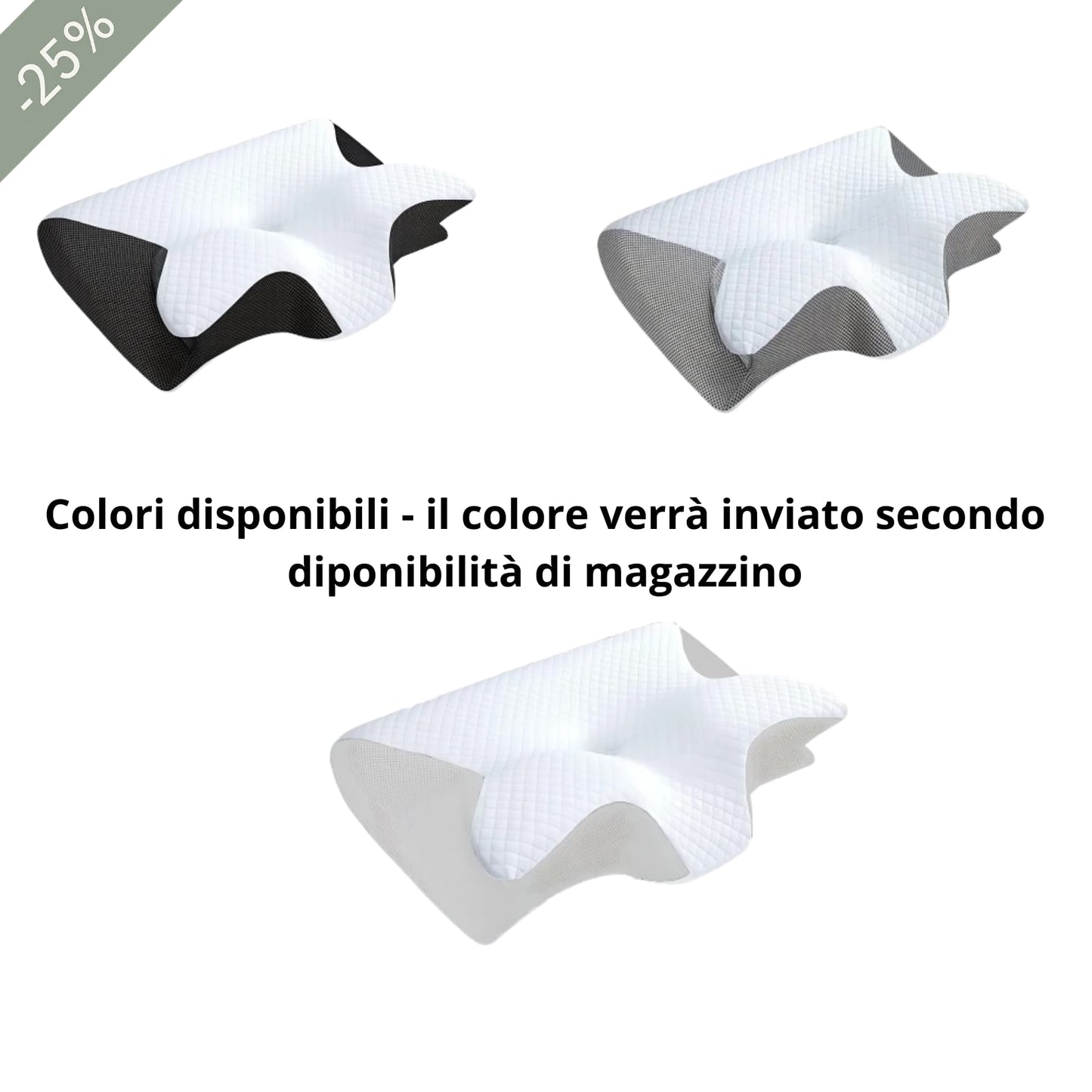 Cuscino cervicale in memory foam contro torcicollo e dolori cervicali