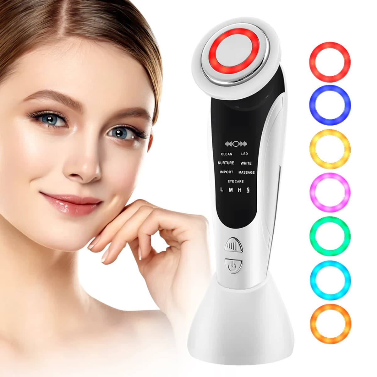 Massaggiatore Viso LED EMS – Anti Rughe, Punti Neri e Lifting Naturale