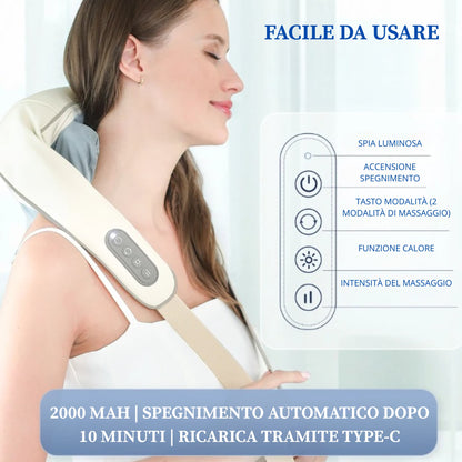 Massaggiatore decontratturante per cervicale, spalle e schiena