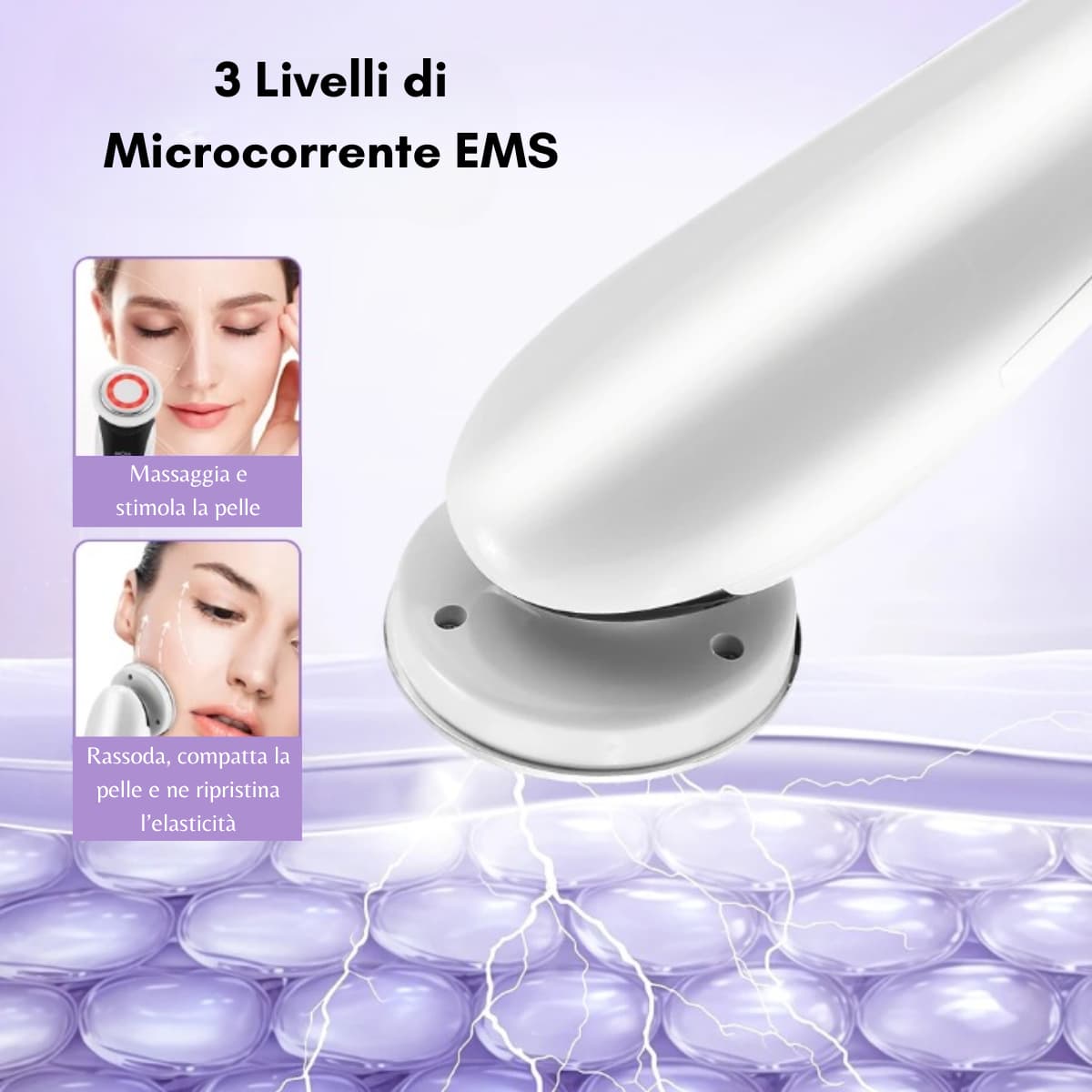 Massaggiatore Viso LED EMS – Anti Rughe, Punti Neri e Lifting Naturale