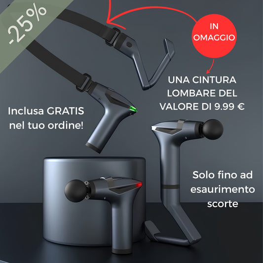 Pistola Massaggiante Multifunzionale con Cintura Regolabile e Manico Allungato