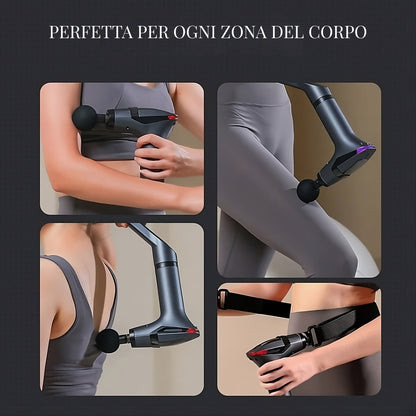 	Pistola massaggiante per ogni zona del corpo: schiena, gambe, braccia, spalle